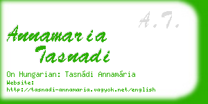 annamaria tasnadi business card
