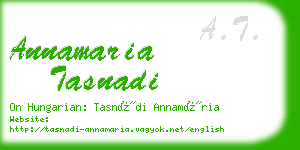 annamaria tasnadi business card